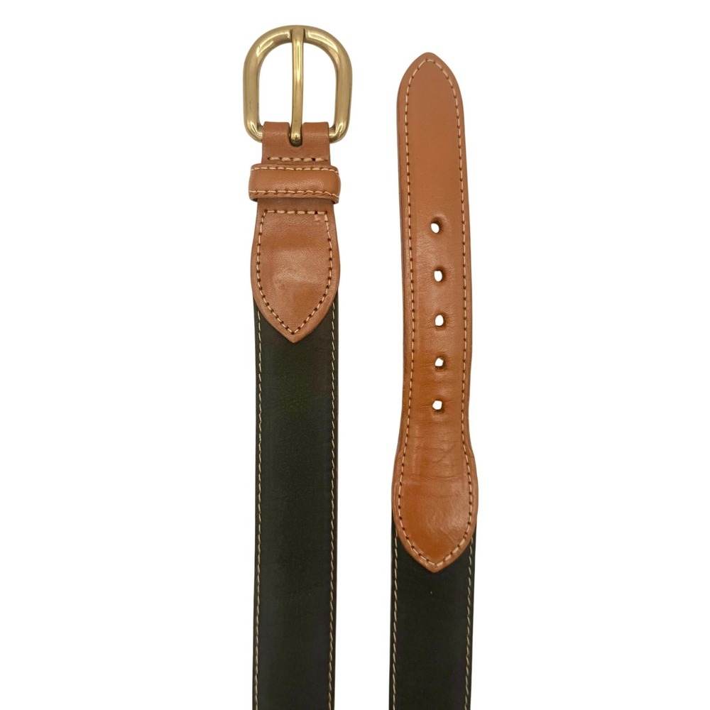 Albany Belt Co. England Leather Nubuck Belt Cognac Deep Brown Sz. 38 / 95 Preppy